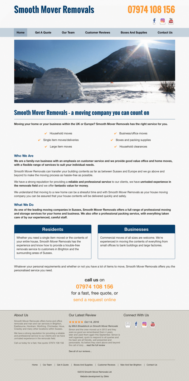 WordPress development for Smooth Mover Removals